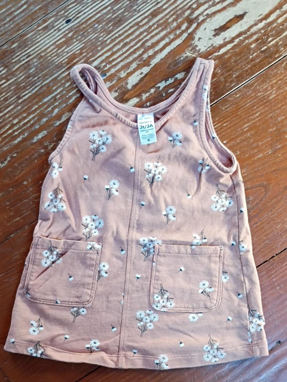 Carter's Dusty Pink Floral Tank Dress